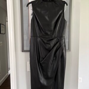 Elie Tahari Black Sleeveless Midi Dress